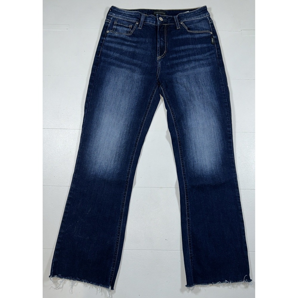 Silver Jeans Avery Slim Bootcut Stretch Raw Jen Whiskered Women's 30/31